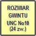 Piktogram - Rozmiar gwintu: UNC No10 (24zw.)